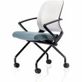United Chair Co Chair, Nesting, w/Arms, 18inx22-1/2inx35in, Indigo, 2PK UNCRK3E3RTP08